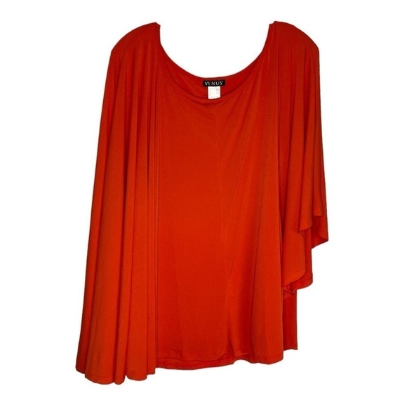 VENUS Tops - Venus flowy poncho type top. Orange size L. NWOT